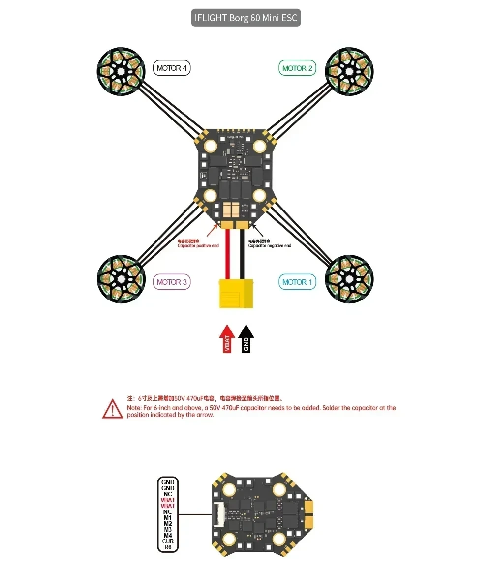 Fpv Flight Controller F7 Stack 60A - Iflight Borg F7 Mini Stack z